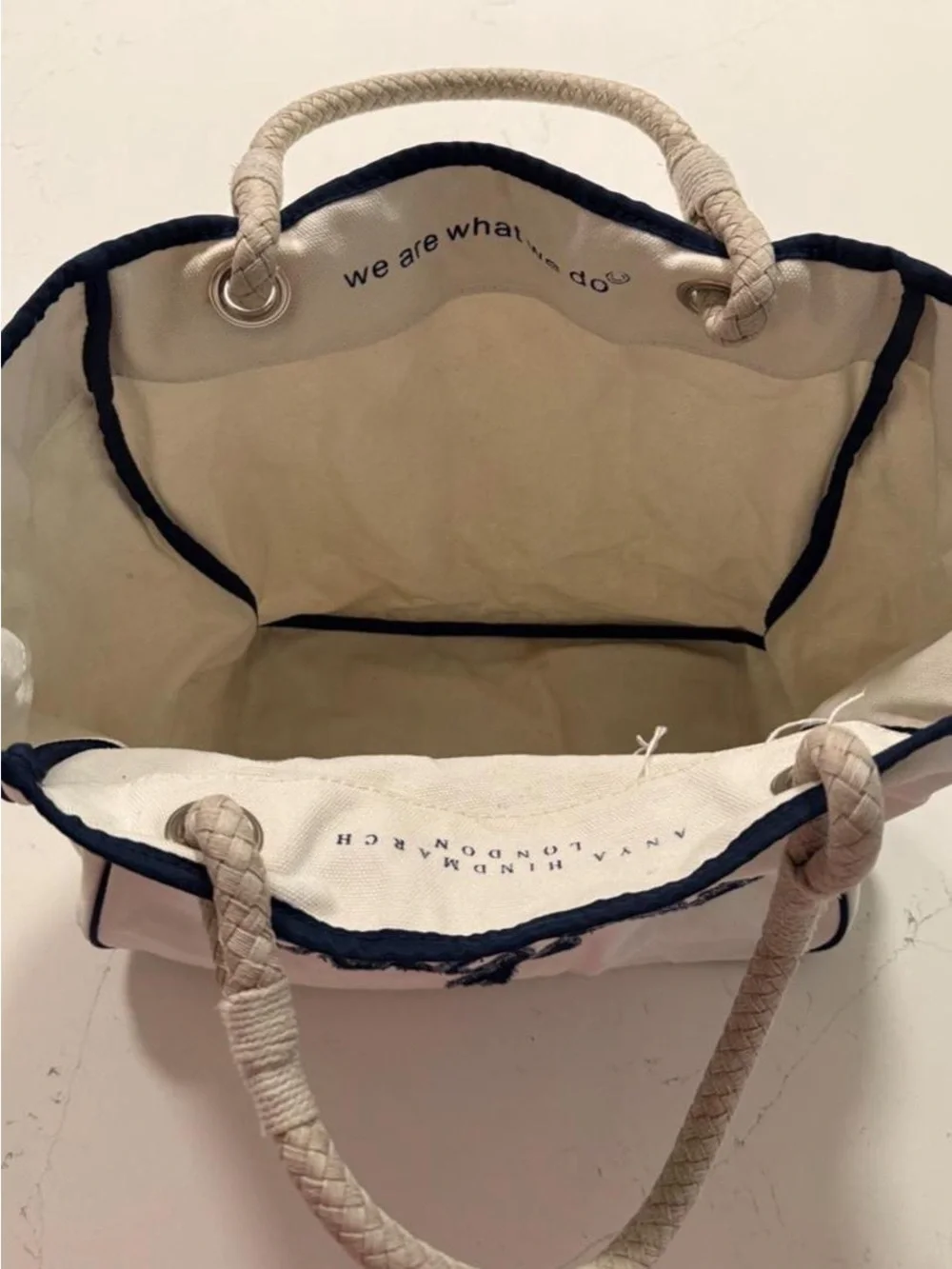 Anya Hindmarch London “I’m NOT A Plastic Bag” Canvas Tote